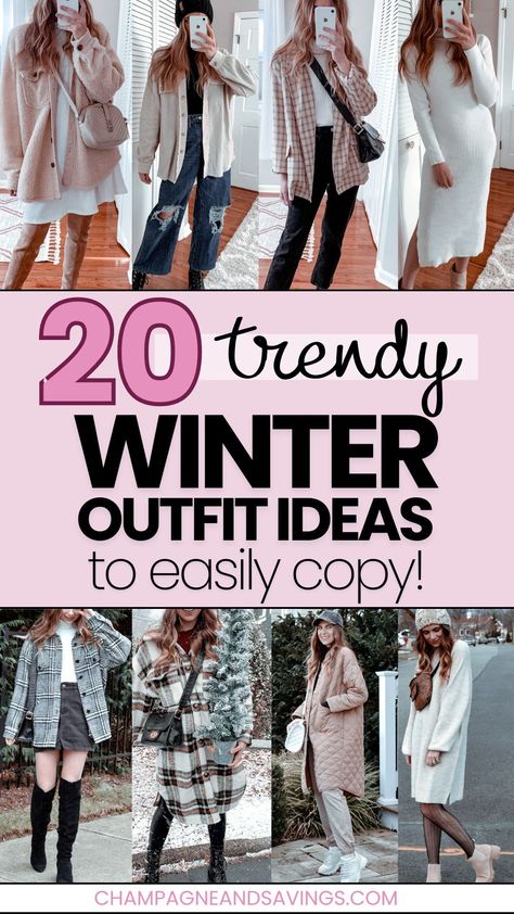 Women’s Winter Trends, Women’s Winter Outfit Ideas, Style For Winter 2024, Casual Sheek Outfits Winter, December Aesthetic Outfits, Outfit Winter Ideas For Women, Casual But Dressy Outfits Winter, Cute Outfits For Shopping Winter, 2025 Outfit Inspiration