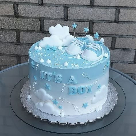 Welcome Cake For Baby Boy, Baby Boy Baby Shower Cakes, Tort Baby Boy, Tort Baby Shower Boy, Cake Designs Baby Boy, Cake For Baby Shower Ideas, Boys Cake Designs Birthday, Babyshowercakes Cake Designs, Baby Boy Cakes For Baby Shower Blue