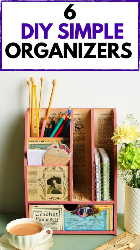 simple organizers and boxes for storage from cardboard Cardboard Box Storage, Boxes For Storage, Cardboard Organizer, Stationary Box, Room Storage Diy, Cardboard Storage, Desk Organization Diy, Craft Storage Organization, Cardboard Crafts Diy