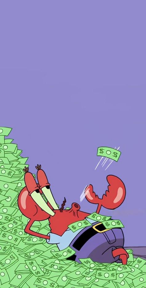 Cartoon Money Wallpapers, Money Cartoon Wallpaper, Spongebob Characters Wallpaper, Cool Spongebob Wallpapers, Mr Krabs Wallpaper, Sponge Bob Wallpapers, Cool Ipad Wallpapers, Mr Krabs Money, Spongebob Wallpaper Aesthetic