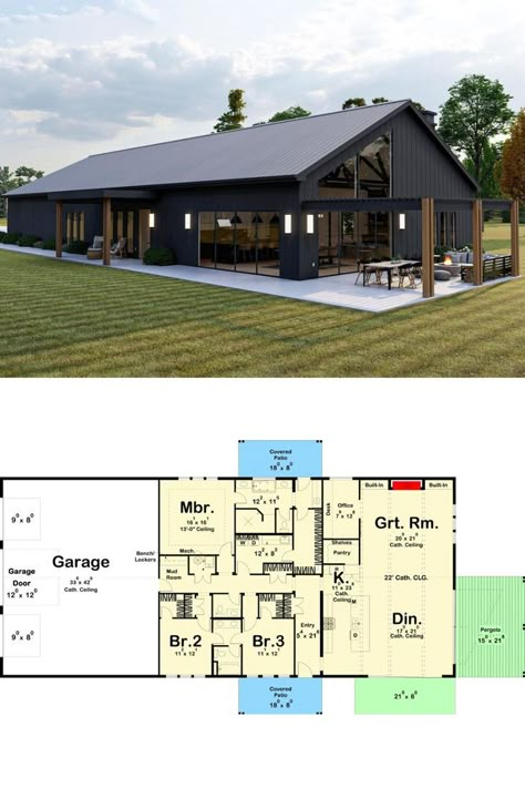 Neutral Barndominium, Bardominum Ideas Floor Plans With Shop, 40x60 Barndominium Floor Plans With Shop, Shopdominium Floor Plans, Rectangle Barndominium Floor Plans, Barnodium Floor Plans With Shop, Mountain Barndominium Ideas, Basic Barndominium Floor Plans, U Shaped Barndominium