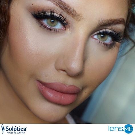 Transform your brown eyes to a playful olive green shade! @paintedrhapsody wearing Solotica Hidrocor Mel available @lensdotme  Get this look now by ordering these contacts in our bio @lensdotme  #Solotica #HidrocoMel #lensdotme Light Colored Eyes, Best Colored Contacts, Eyebrows On Fleek, Amber Brown, Makeup Blogger, Natural Eyes, Contact Lenses Colored, Colored Contacts, Makeup Forever