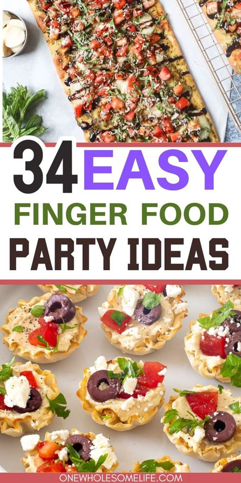 collage of finger foods for parties. Girls Get Together Food Ideas, Wedding Shower Finger Foods, Appetizing Tv Recipes, Finger Food Party Ideas, Easy Bridal Shower Food, Baby Shower Finger Food Ideas, Best Finger Foods For Parties, Easy Party Finger Food, Easy Finger Food Ideas