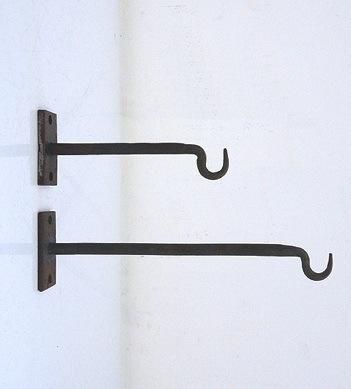 Iron Hooks from Brook Farm General Store $6    Use to hang the Blazon Gleam Pendants over the bed. Black Coat Hooks, Wrought Iron Hooks, Plant Hooks, Iron Hook, Hanging Hooks, Plant Wall, General Store, Iron Wall, Interior Design Tips