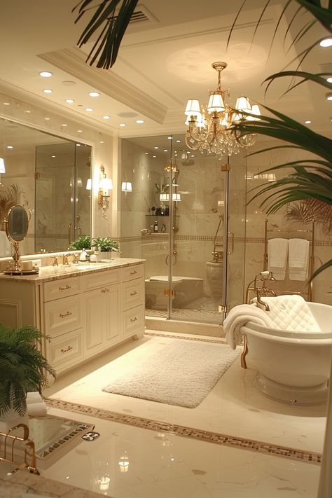 Transform Your Space: Luxurious Marble Bathroom Design Ideas Luxurious Apartment Bathroom, Massive Bathroom Luxury, Old Money Mansion Bathroom, Bathroom Elegant Luxury, Classical Bathroom Design Luxury, Millionaire Bathroom, Luxury Bathroom Sink Design, Big Fancy Bathroom, Suburban House Interior Bathroom