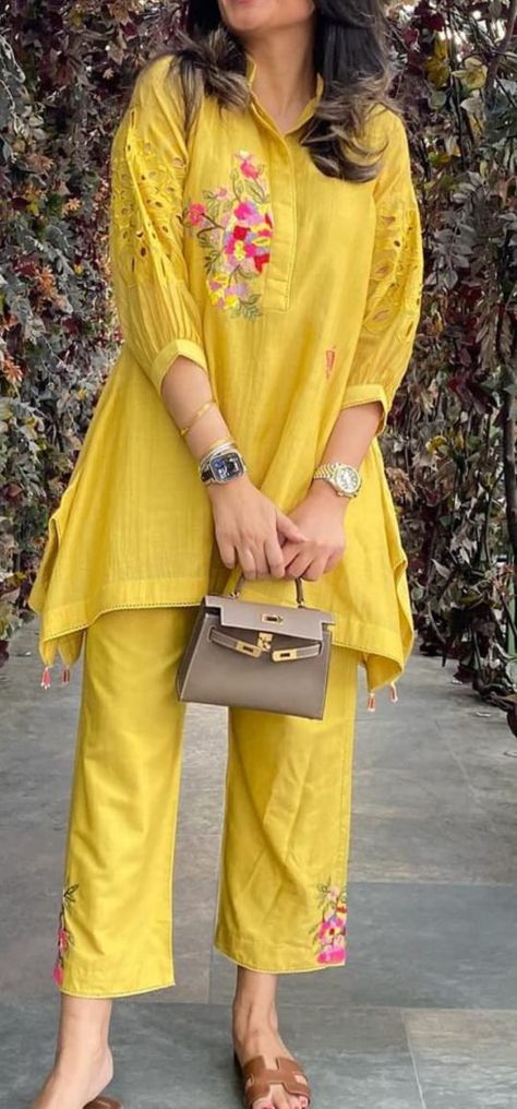 Women Kurti Neck Design, Cordset Summer Short, Casual Coord Sets For Women, Western Coord Sets For Women Casual, Embroidery Coord Sets, Coordsets For Women Indian, Pent Design For Women Suit, Latest Cord Set Design For Women, Coord Sets For Women Latest Design