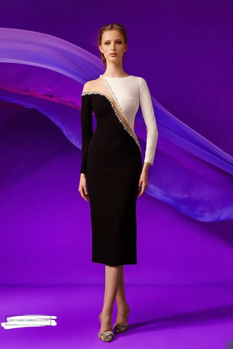 August 14, 2023 – The FashionBrides Crepe Midi Dress, Swarovski Stones, Long Sleeve Midi, Long Sleeve Midi Dress, One Piece Swimwear, Lebanon, White Long Sleeve, Dress Making, Designer Dresses