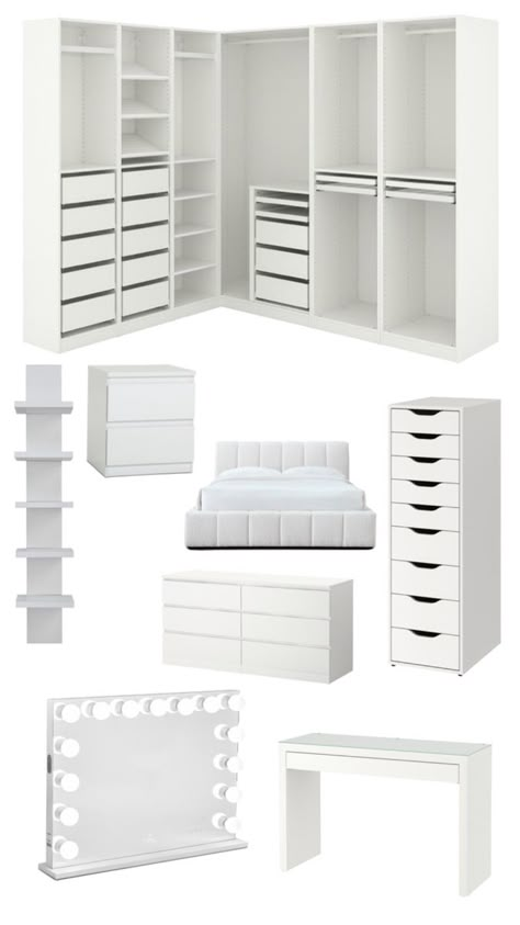 made by me!? Cute Room Storage, Cute Room Ideas Modern, Storage Space For Small Bedroom, White Room Ideas Bedroom, Room Ideas Dresser, Home Trends 2025, Affordable Room Decor Ideas, Things To Have In Your Room, Ikea Ideas Bedroom