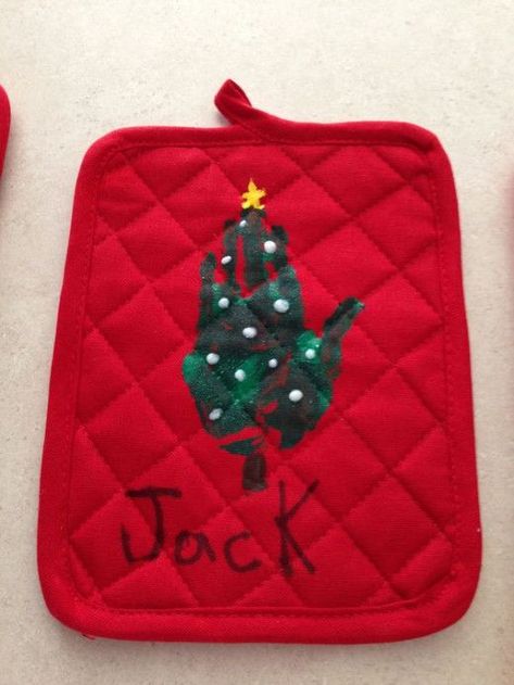 50+ Adorable DIY Christmas Gifts for Grandparents To Melt Their Hearts | HubPages Handprint Pot Holders Christmas, Christmas Pot Holder Craft For Kids, Diy Christmas Gifts For Grandparents, Christmas Presents For Grandparents, Pot Holder Crafts, Christmas Gifts For Grandparents, Christmas Footprint, Christmas Potholders, Christmas Presents For Girls