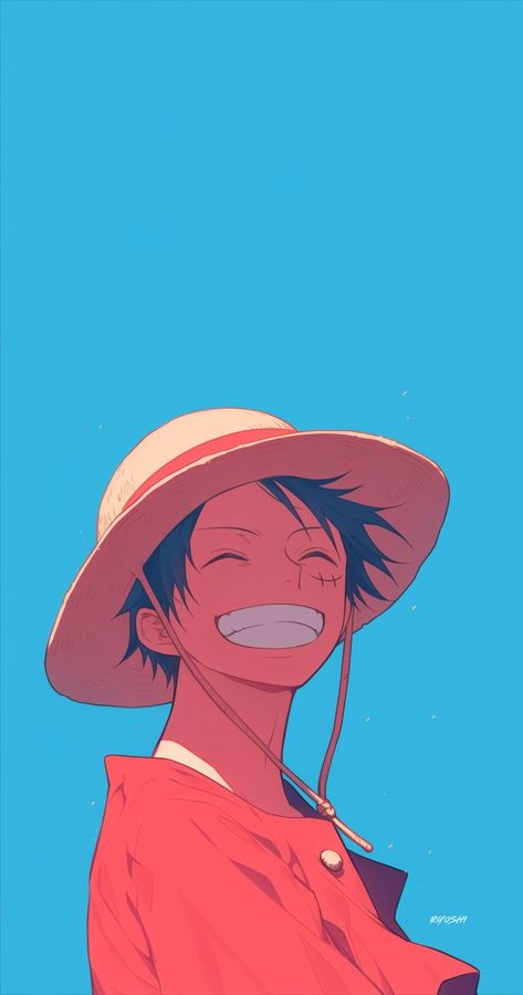 Blue One Piece Wallpaper, Luffy Wallpapers Aesthetic, Strawhats Wallpaper, Anime Aesthetic One Piece, One Piece Fanart Luffy, One Piece Anime Aesthetic, Luffy One Piece Fanart, One Piece Luffy Fanart, Monkey D Luffy Art