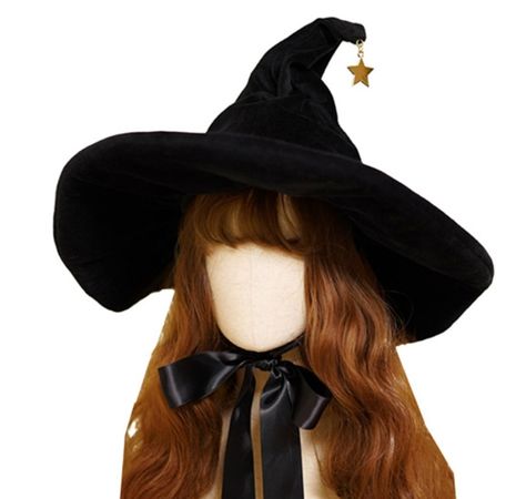 Witch’s Hat, Wizard Costume Women, Witch Hat Aesthetic, Witch Hat Costume, Cute Witch Hat, Witch Hats Costume, Gothic Halloween Costumes, Black Halloween Costumes, Halloween Party Dress