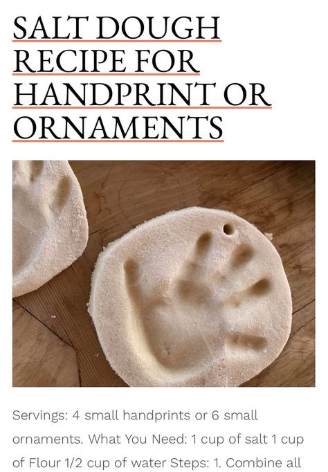 Salt Dough Recipe For Handprint Or Ornaments – The Wild Gems | Salt dough recipe, Salt dough, Diy salt dough recipe Baby Christmas Crafts, Salt Dough Christmas Ornaments, Salt Dough Crafts, Salt Dough Recipe, Salt Dough Ornaments, Classroom Christmas, Dough Ornaments, Small Ornaments, Food Ornaments