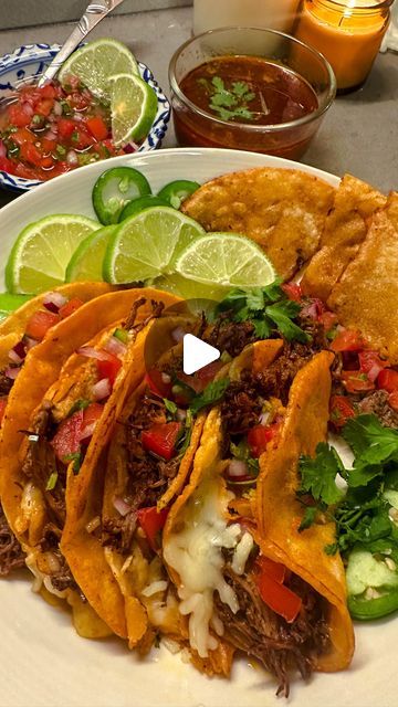 Prime Rib Tacos, Authentic Street Tacos, Taco Night Ideas, Shaved Steak Recipe, Deep Fried Tacos, Salty Cocina, Barbacoa Tacos, Latino Recipes, Mexican Dinners