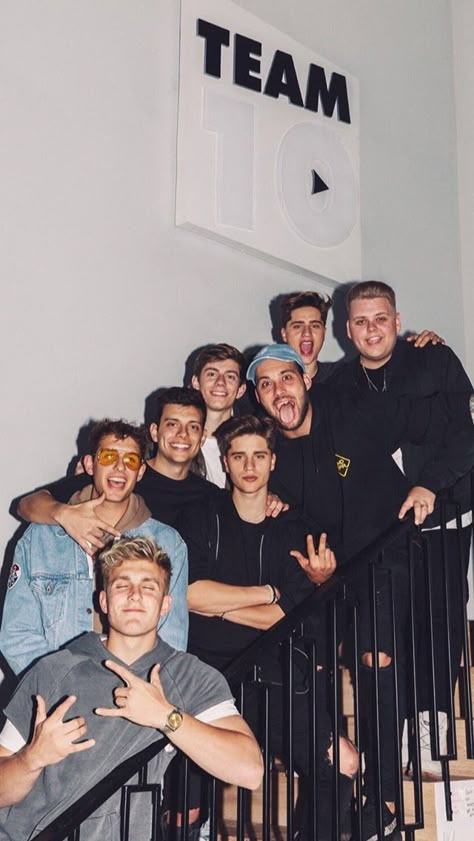 Jake Paul, Kade Speiser, Anthony Trujillo, Chance Sutton, Chad Tepper, Emilio Martinez, Ivan Martinez, & Nick Crompton Anthony Trujillo, Paul Brothers, Jake Paul Team 10, Logan And Jake, Erika Costell, Tessa Brooks, Emilio Martinez, Me And My Boyfriend, Martinez Twins