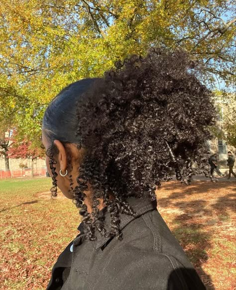 Type 4 Hair Aesthetic, Ponytail For Natural Hair, Curly Hairstyles Afro, Cute Natural Hairstyles 4c, Hair Curly Ponytail, Faith Core, Grey Hair Colour, Girl Cry, 4c Afro