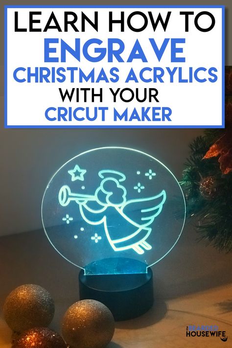 I teach you how to easily create beautiful LED lights using your engraving tip and Cricut Maker. These Christmas engravings make the perfect gift, nightlight, or table decor! Free SVG Files and full tutorial on my blog! #cricutmakercrafts #cricutmakerholidays #christmasgifts #easycricutgifts #engravingoncricut #cricutengravingtip Engraving With Cricut, Christmas Acrylics, Cricut Acrylic, Stocking Wreath, Cricut Engraving, Engraving Cricut, Engraving Designs, Santa Gift Tags, Engraved Ornaments