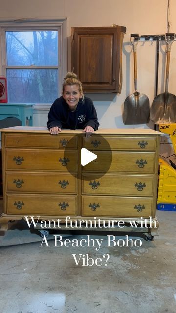 Stephanie Haley • Vintage Furniture Fixing + DIY on Instagram Second Hand Furniture Makeover, Dresser Makeover To Tv Stand, Ethan Allen Dresser Redo, Diy Bedroom Furniture Ideas, Before And After Furniture Makeover Diy, Repurposed Furniture Before And After, Decopage Furniture Dressers Diy, Goodwill Furniture Flip, Redoing Dressers Ideas Diy