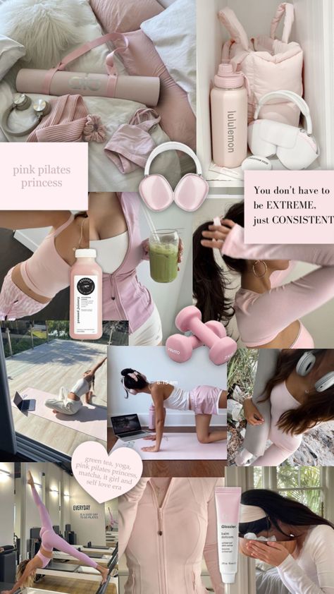 pilates princess!! #pink #pinkaesthetic #pilatesprincess #pinkpilatesprincess #pilates #pinkgirl #exercise #wallpaper #aesthetic #lululemon #alo #pinkcleangirl Exercise Wallpaper, Aesthetic Lululemon, Lululemon Aesthetic, Adorable Homes Game, Pretty Pink Princess, Pink Lifestyle, Cute Diy Room Decor, The Glow Up, Pilates Princess