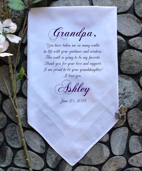 Personalized Father Gift, Father Of The Groom Gift, Bride Handkerchief, Groom Handkerchief, Wedding Hankerchief, Handkerchief Wedding, Personalized Handkerchiefs, Dad Wedding Gift, Father Of The Groom