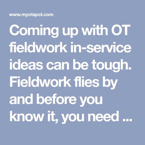 Coming up with OT fieldwork in-service ideas can be tough. Fieldwork flies by and before you know it, you need an idea. See some of my favorites here. Occupational Therapy Activities For Adults, Send Off Ideas, Occupational Therapy Assistant, Caring For Others, Occupational Therapy Activities, Service Ideas, Physical Disabilities, Weekend Ideas, Smarty Pants