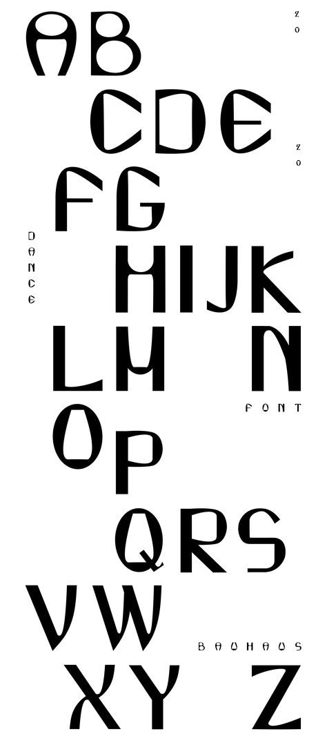 ⚫◼🔸🔳▫ Display Font experiment, based on Bauhaus dancing costumes shapes Bauhaus Font Typography, Bauhaus Typeface, Bauhaus Type, Caligraphy Ideas Quotes, Decor Logo Ideas, Dance Font, Bauhaus Font, Bauhaus Typography, Iterative Design