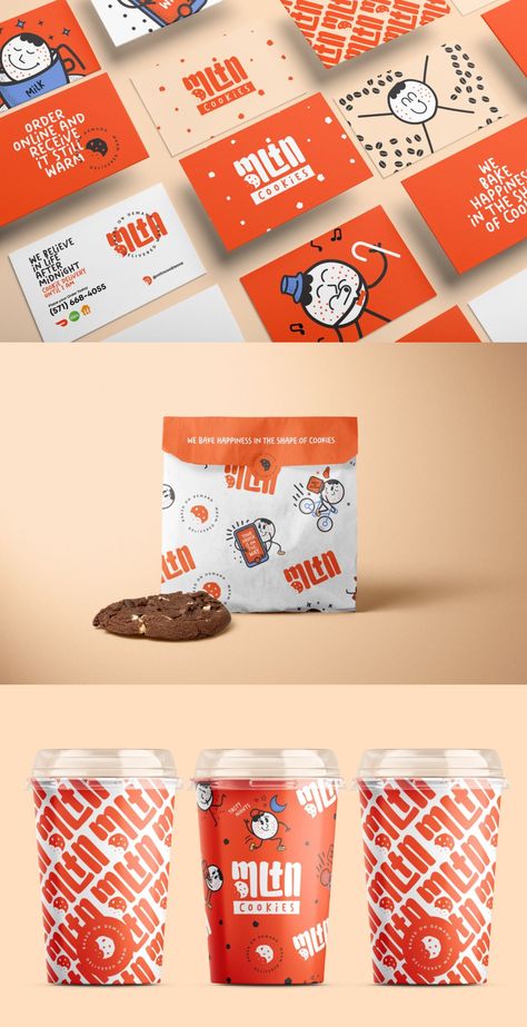 Brand Character Illustration, Character Branding Design, Happy Branding Design, Cookies Branding Design, Cookie Character Design, Branding Food Design, Brand Illustration Style, Cookies Packaging Design Branding, Fun Food Branding