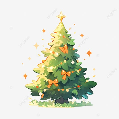 christmas tree green cartoon illustration christmas tree christmas star png Christmas Tree Reference Drawing, Illustration Christmas Tree, Tree Christmas Drawing, Christmas Tree Digital Art, Cute Christmas Tree Illustration, Christmas Trees Illustration, Christmas Tree Illustration Vector, Draw Christmas Ideas, Christmas Tree Reference