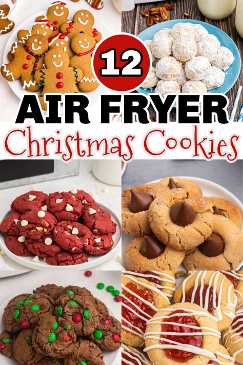 Air Fryer Christmas, Appetizers Easy Recipes, Air Fryer Cookies, Appetizers For Christmas, Easy Gingerbread Cookies, Best Christmas Appetizers, Air Fryer Appetizers, Egg Rolls Recipe, Brownie Mix Cookies