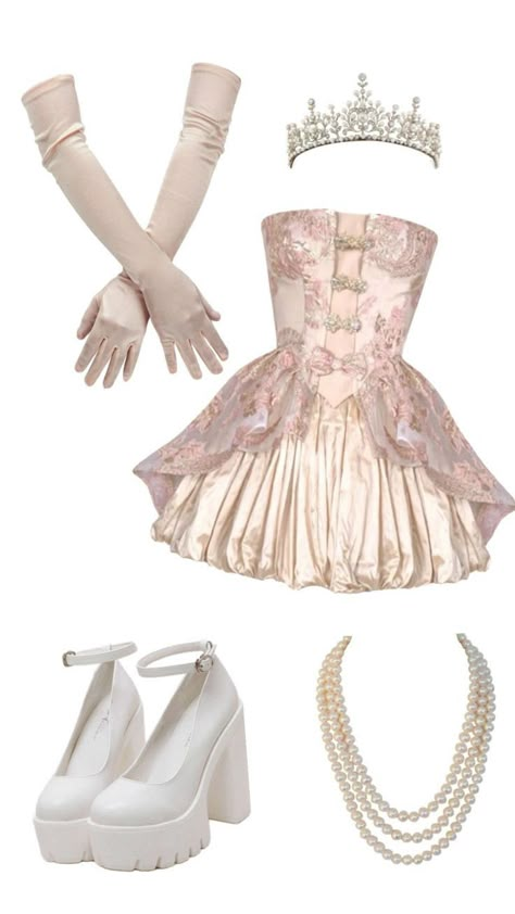 Princess Attire Outfits, Trendy Pink Aesthetic, Reavling Outfit Aesthetic, Cute Pink Clothes Aesthetic, Cute Pretty Outfits, Princess Clothes Aesthetic, What To Wear To A Quince, Princess Outfit Aesthetic, Princess Fashion Aesthetic