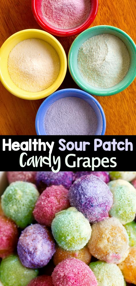 Bariatric Camping Recipes, Healthy Snacks That Taste Like Candy, Healthy Creative Snacks, Sour Candied Grapes, Healthy Sour Candy, Healthy Grape Recipes, Diy Sour Candy, Sour Patch Grapes Recipe, Sour Patch Candy