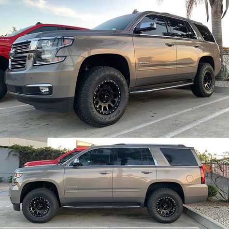 Chevrolet Tahoe equipped with a Fabtech 3" Lift Kit Lifted Tahoe, 2015 Chevy Tahoe, Gmc Suv, Centerline Wheels, Luxury Helicopter, Chevy Girl, Mom Car, Future Trucks, Suv Cars