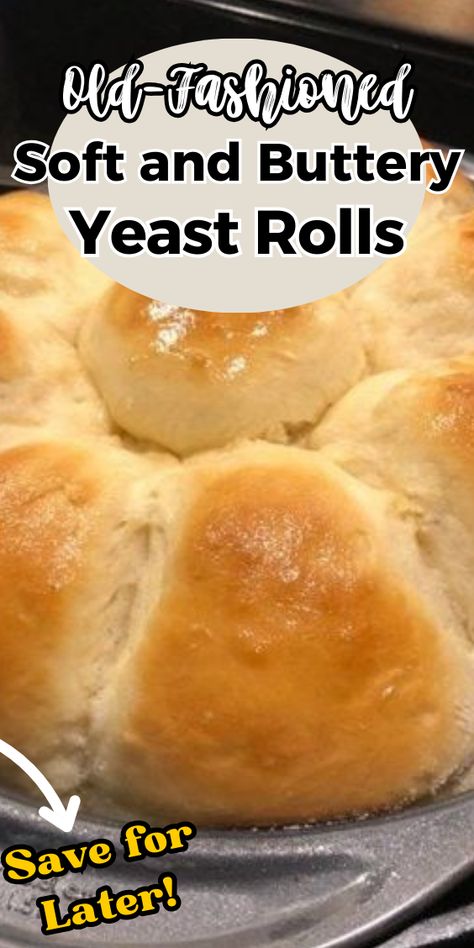 Old-Fashioned Soft and Buttery Yeast Rolls Old Fashioned Yeast Rolls Recipe, Fluffy Yeast Rolls, Hot Roll Recipe, Best Yeast Rolls, Dinner Rolls Recipe Homemade, Easy Yeast Rolls, Dinner Rolls Easy, Homemade Yeast Rolls, Yeast Rolls Recipe