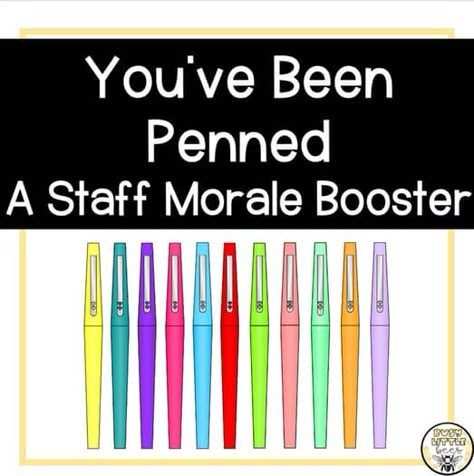 Staff morale booster | TPT New Year Staff Morale, Youve Been Penned, You’ve Been Penned Ideas, You’ve Been Penned, Nurse Morale Boosters, Teacher Staff Morale Boosters, School Staff Morale Boosters, January Staff Morale Ideas, Office Morale Ideas