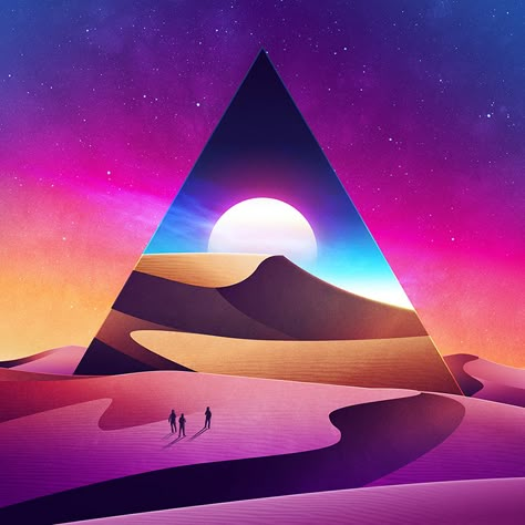 james white's psychedelically smooth sci-fi landscapes are out of this world  www.designboom.com Art Spatial, Sci Fi Landscape, Greek Architecture, Retro Kunst, New Retro Wave, Psy Art, James White, Retro Waves, Trippy Art