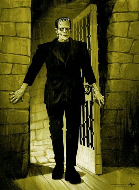 FRANKENSTEIN DESIGN 2 Frankenstein Pictures, Frankenstein Design, Horror Pics, Vintage Monsters, Hollywood Monsters, Universal Horror, Horror Classics, Frankenstein Costume, Monsters Art