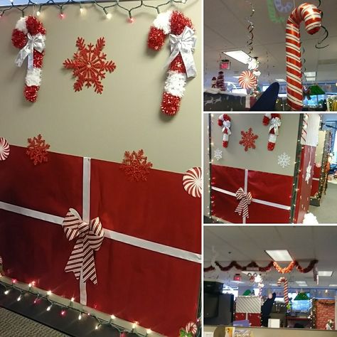 2018 Candy Cane Lane Cubicle Contest Internal Audit Candy Cane Cubicle Decor, Candy Cane Lane Cubicle Decorations, Candy Cane Office Theme, Candy Cane Lane Office Decorations, Candy Cane Office Decorations, Candy Cane Lane Hallway Decorations, Christmas Decorations For Office Desk, Candy Cane Lane Door Decorations, Candy Cane Lane Christmas Decor Office