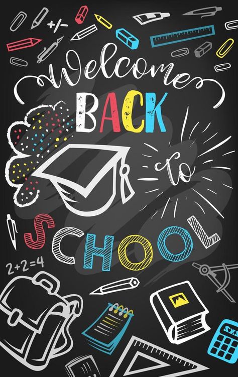 Welcome back to school greeting poster design School Poster Design, Chalk Sketch, School Chalkboard Art, High School Posters, Back To School Images, Back To School Chalkboard, Back To School Poster, Classroom Welcome, Greeting Poster