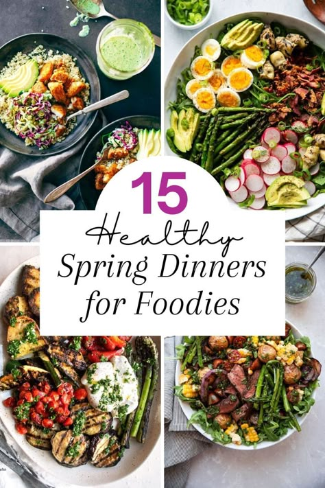 Spring has finally arrived, and it's time to freshen up our diets! Home cooks, foodies – we have something special for you. Check out these 15 healthy and delicious spring dinners that will help kickstart your wellness journey. From vibrant fruits and vegetables to whole grains, these quick and simple recipes will tantalize your taste buds and make the journey a breeze! So what are you waiting for? Get cooking now! #springcooking #healthymeals Spring Dinners, Spring Vegetables Recipes, Dinners For Two, Easy Spring Recipes, Healthy Spring Recipes, Spring Lunch, Spring Recipes Dinner, Spring Recipe, Spring Dishes