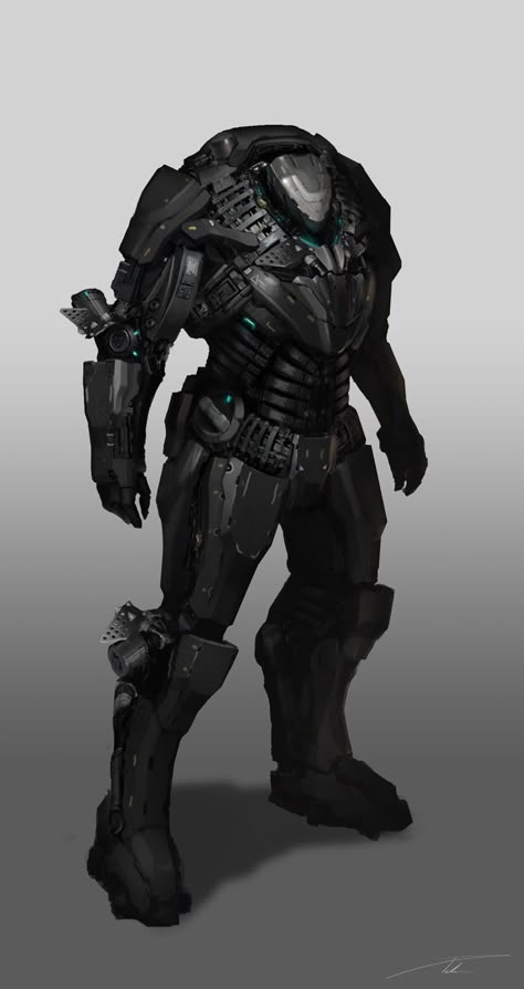 Powered Armor Sci-fi Armor Concept, Powered Armor, Robot Suit, Futuristic Armor, Futuristic Armour, Sci-fi Armor, Sci Fi Armor, Mech Suit, Future Soldier