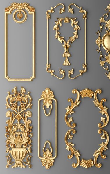 Baroque Decor, Baroque Frames, Furniture Appliques, Baroque Ornament, Wood Carving Designs, Classic Interior Design, Indie Room, Plaster Art, Wall Molding