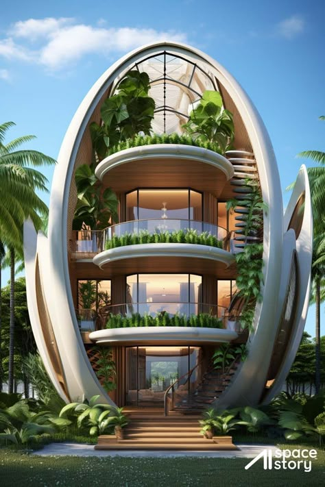 Unique Buildings Architecture, Unusual Architecture, Futuristic House, Crazy Houses, Concept Models Architecture, Futuristic World, Futuristic Home, Eco Architecture, Building House Plans Designs