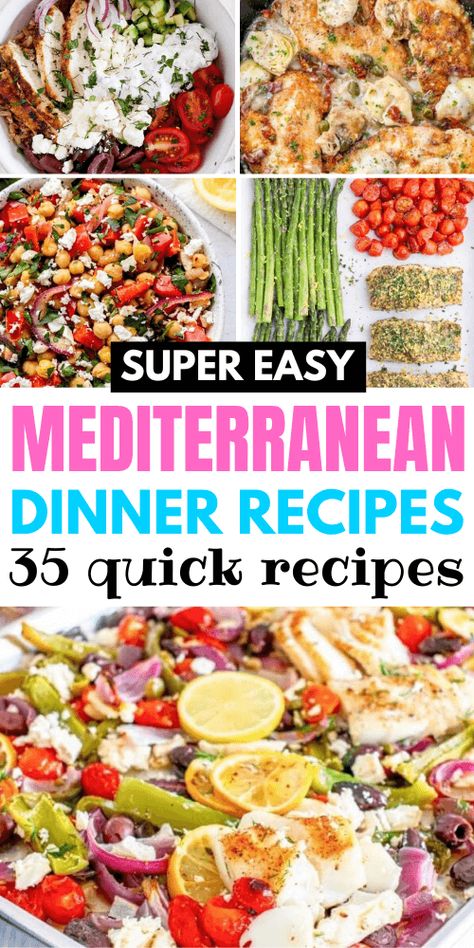 Easy Dinner Recipes Mediterranean, Meteranian Dinner Recipes, Mediterranean Dinners Recipes, Mediterranean Diet Recipes For Family, 30 Minute Mediterranean Meals, Medeteranian Recipes Dinners Easy, Quick And Easy Mediterranean Diet Recipes, Easy Mediterranean Diet Dinner Recipes, Medditeranean Diet Dinner