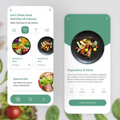 Nutrition App Design UI UX Display Mockup Delivery App Ui, Nutrition App, Healthy Apps, Cooking App, Food Delivery App, App Ideas, Mobile App Design Inspiration, Work Meals, Delivery App