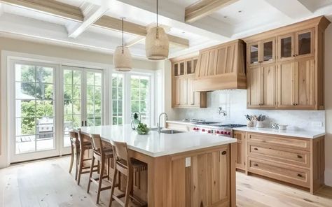 17 White Oak Kitchen Ideas You'll Love White Oak Farmhouse Kitchen, Oak Farmhouse Kitchen, Oak Kitchen Ideas, White Oak Cabinets, Oak Farmhouse, White Oak Kitchen, House Renos, Classic White Kitchen, Gray And White Kitchen