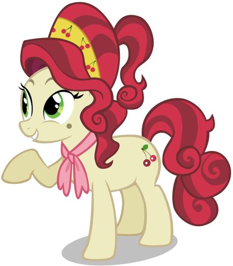 Cherry Jubilee, Mlp Au, Mlp Drawing, Secondary Characters, Posters Ideas, Cherries Jubilee, Mlp Oc, Cherry Cheesecake, Mlp Art