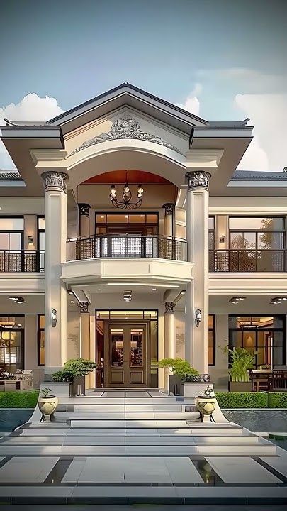 House In The Countryside, Luxurious Mansions, Staircase Styles, Modern Contemporary House Plans, A Big House, Contemporary Modern House, House Balcony Design, Live Alone, Da Hood