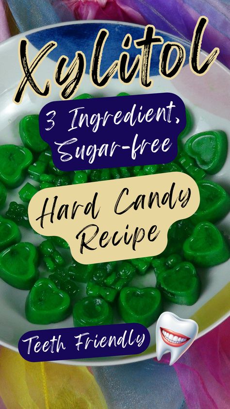 These hard candies are very easy to make and are perfect for kids. You only need 3 ingredients.   It’s been known since the 70s as a diabetic-friendly, sugar-free sweetener that is great for weight loss and a guardian for your smile. Xylitol is also a good option for Keto recipes as it is lower in calories than sugar. Sugar Free Hard Candy Recipes, Xylitol Candy Recipe, Keto Fall Desserts, Hard Christmas Candy, Sugar Free Candy Recipes, Xylitol Recipes, Hard Candy Recipe, Hard Tack Candy, Sugar Free Hard Candy