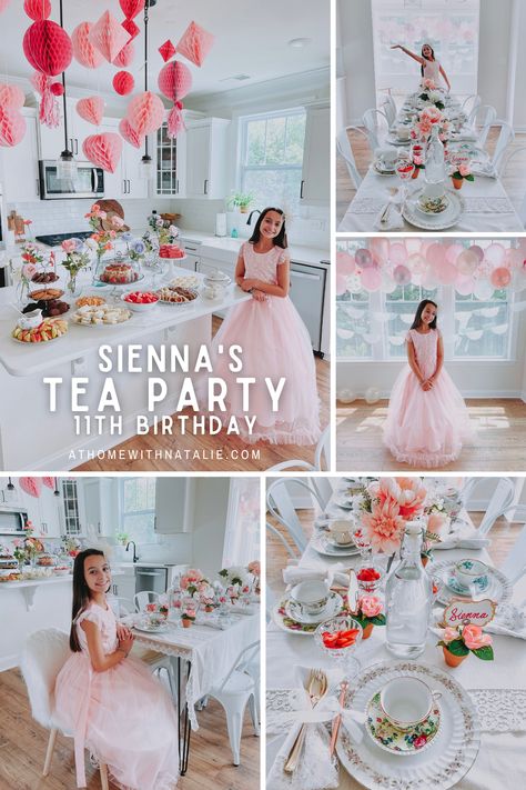 Princess High Tea Party Birthday, Garden Tea Party Birthday Kids, Five Year Old Tea Party Birthday, 6th Birthday Tea Party, Tea Party Birthday Food Ideas, Tea Party Birthday Decor, Tea Party Food Ideas For Kids, Kid Tea Party Birthday, Tea Party For Kids Ideas