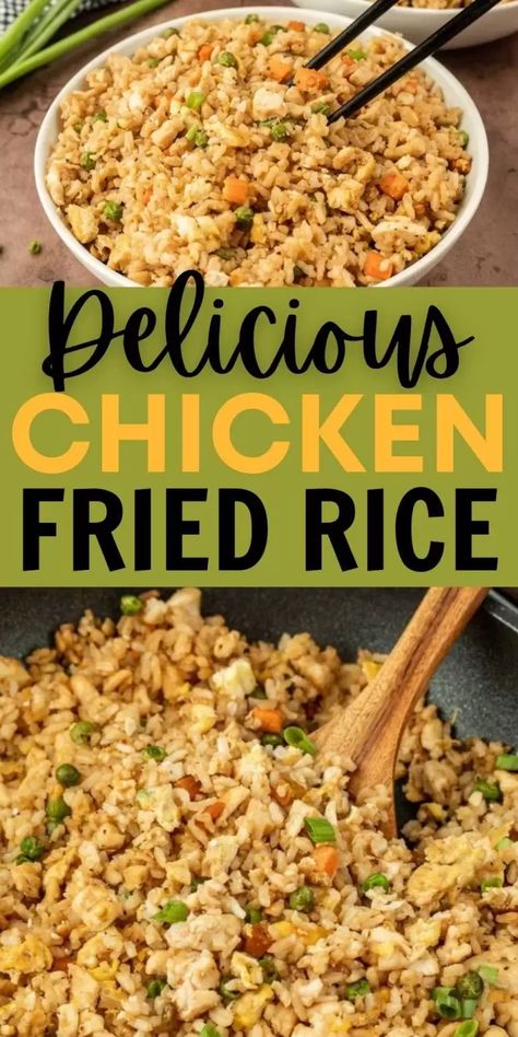 Easy Chicken Fried Rice Recipe - Chicken Fried Rice in 15 minutes Better Than Take Out Fried Rice, Chicken Fried Rice Healthy, Easy Chicken Fried Rice Recipe, Homemade Chicken Fried Rice, Chicken Fried Rice Recipe Easy, Easy Chicken Fried Rice, Best Fried Rice Recipe, Fried Rice Seasoning, Fried Rice At Home