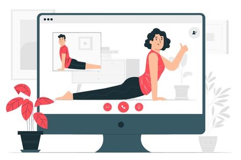 Yoga Light, Belly Breathing, Online Personal Trainer, Buddy Workouts, Space Illustration, Vector Online, Partner Workout, Report Design, Daily Yoga